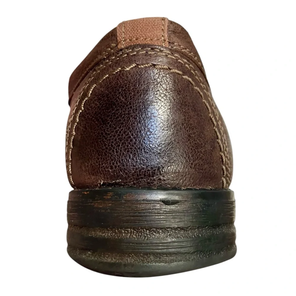Clarks Brown Leather Delsin Stride Monk Strap Loafer Men’s Size 9.5M